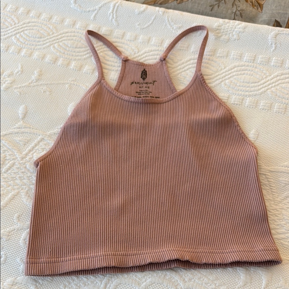 Free People Movement Women's Mauve Ribbed Tank Top